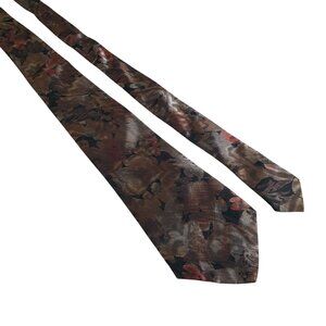 Vintage Maestro Designer Viscose Floral Necktie Office Dad Gift Shiny 54 Inch
